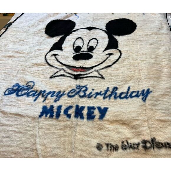 Vintage Disney Mickey Mouse 56” x 72”  Blanket - Biederlack USA - Picture 4 of 9